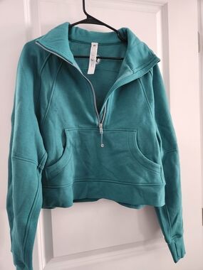 lululemon athletica Teal Quarter-Zip Fleece Hoodie Womens M/L New With Tags